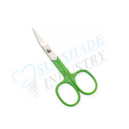 Professional Orange Curved Nail Scissors – Stainless Steel Manicure Scissors by Sunshade Industry